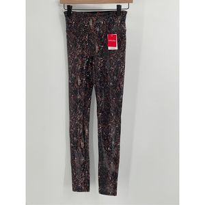 Spanx Legging‎ Faux Leather Snake Shine Women Small Mocha Snake Brown Black New